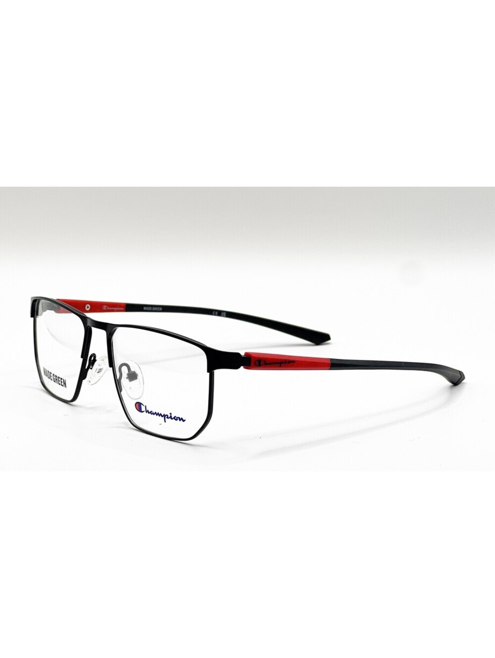 Champion REVEL300 C01 Black Red Rectangle Authentic Eyeglass Frames 51-15-130